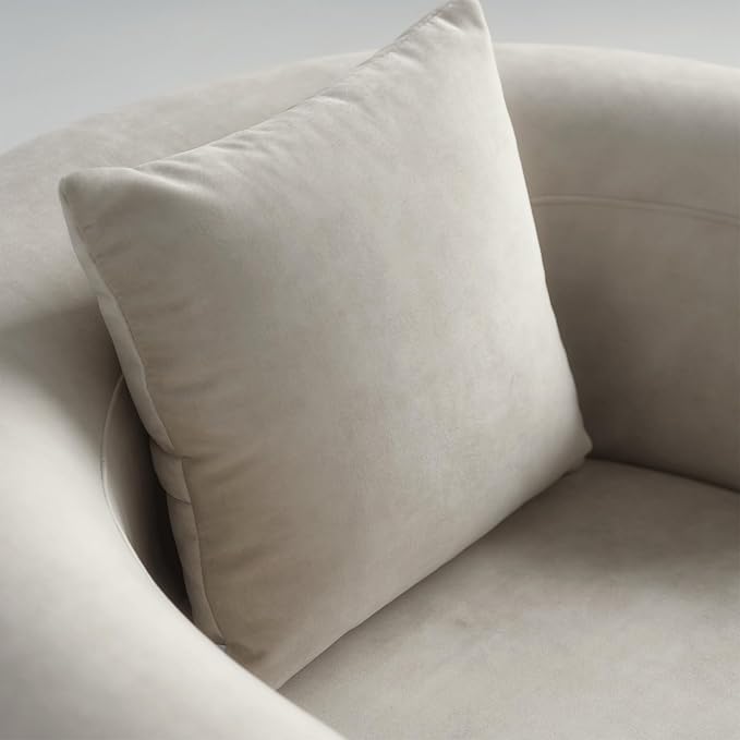Acanva Luxury Modern Tight Curved Back Velvet Sofa, Minimalist Style Comfy Couch - Image 9
