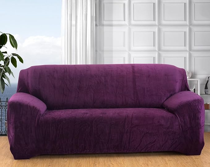 vctops 1-Piece Velvet Plush Stretch Sofa Slipcover by vctops
