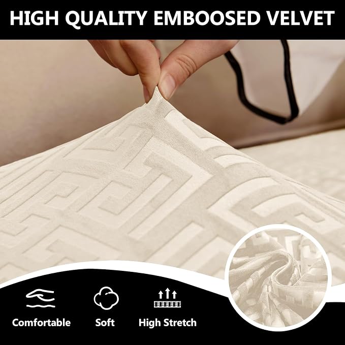 UNBBRRL 10 Pieces Stretch Sofa Cushion Covers - Image 5