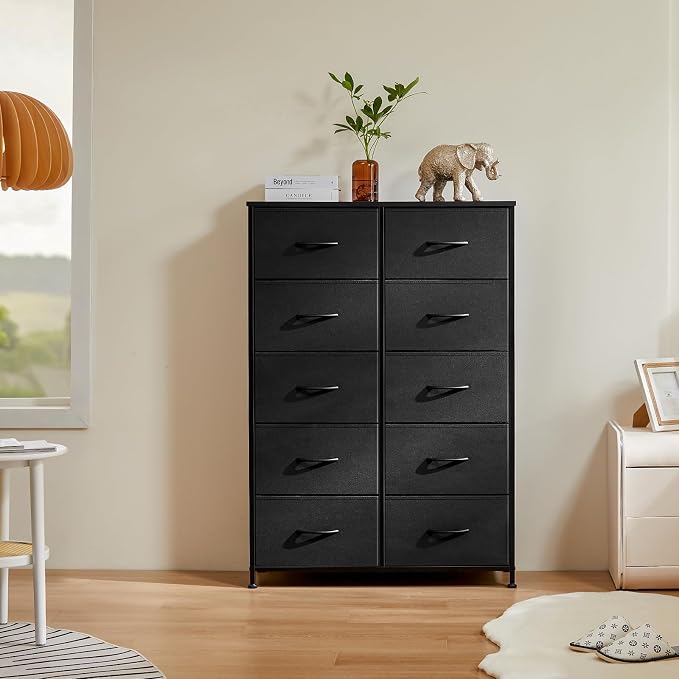DUMOS Dresser for Bedroom, 10 Storage Drawers, Wide Fabric Closet Chests - Image 2