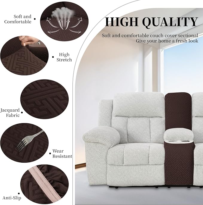 100% Waterproof Sectional Recliner Couch Covers - Image 4