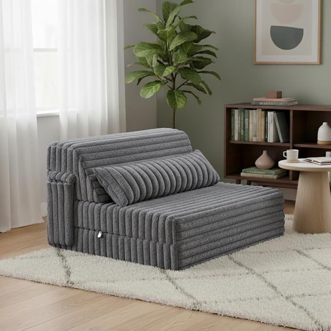 Tiita Folding Sofa Bed Twin Size, Convertible Sleeper Chair Mattress - Image 2