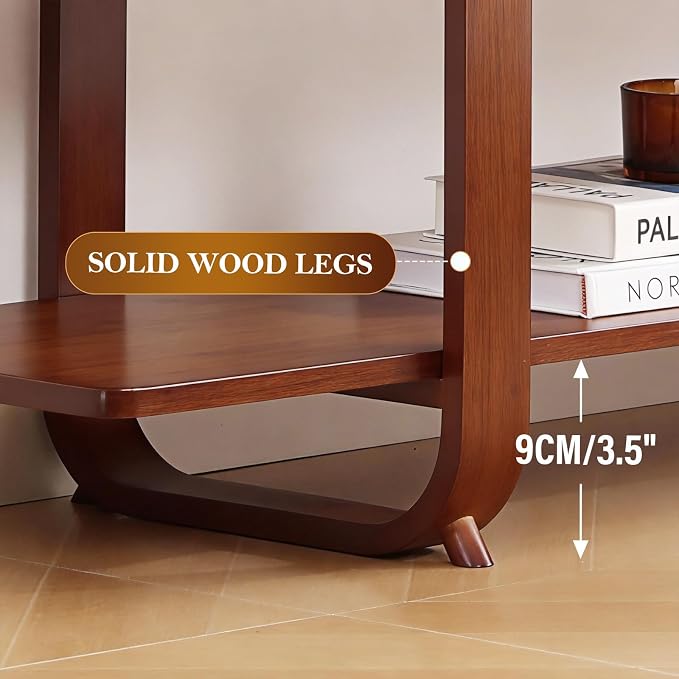 Tiita TV Stand with Storage for TVs up to 65'', Bamboo TV Console Entertainment - Image 9