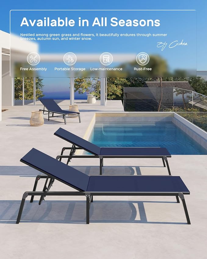 Aluminum Chaise Lounge Ourdoor - Image 4