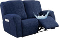 Gennia Recliner Loveseat Cover 4 Pieces, Waterproof Stretch Recliner Sofa by Genina