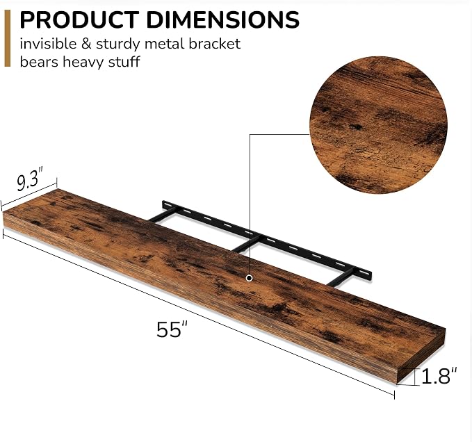 Fun Memories 55 Inch Floating Shelves - Image 3