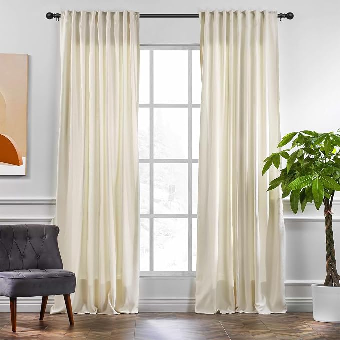 Black Curtain Rods for Windows 28 to 48 Inch, 5/8 Inch Diameter Stainless Steel - Image 4