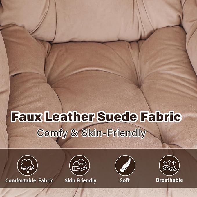 Lazy Chair with Ottoman, Modern Accent Chair Contemporary Sofa Chair with - Image 7