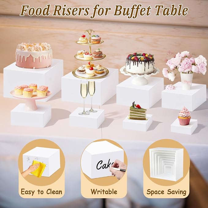 8Pcs Buffet Risers, Large Food Risers - Image 3