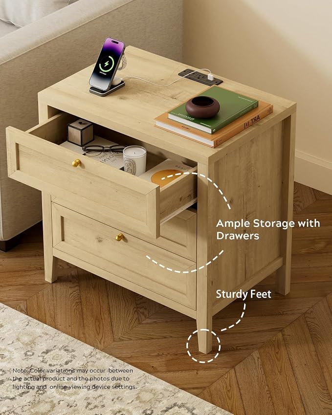 EYYTHUNG Farmhouse Night Stand - Image 6