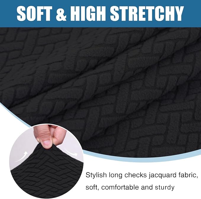 Smiry Waterproof Couch Cushion Covers, Stretch Jacquard Thick Sofa Cushion - Image 7