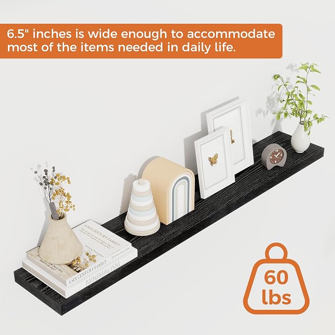 Fun Memories Floating Shelves for Wall, 40 Inch Floating Shelves for Home Decor - Image 5