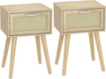 LAATOOREE Nightstand Set of 2, Small Bedside Table, Boho Side End Table by LAATOOREE