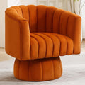 Swivel Accent Barrel Chair, Cute Comfy Small Round 360° Arm Chair, Velvet Sofa by YUUIJOAA