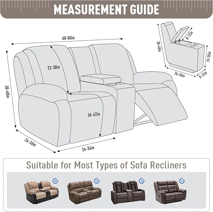 TAOCOCO Loveseat Recliner Cover - Image 5