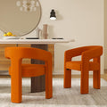 RIVOVA Modern Barrel Dining Chairs Set of 2, Velvet Upholstered Accent Side by RIVOVA
