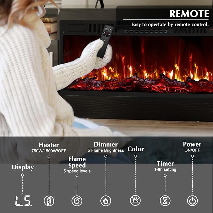 LEMBERI Fireplace tv Stand - Image 3