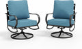 Sophia & William 2 Pieces Patio Furniture Sets Metal Sofa Chairs Patio Cushion by SophiaWilliam