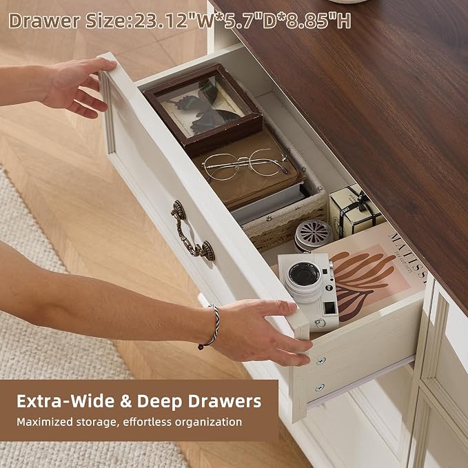Joaxswe Farmhouse 6 Drawers Dresser - Image 5