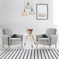 Accent Chair Set of 2 Living Room, Fabric Upholstered Comfy Reading Chair by Lohoms