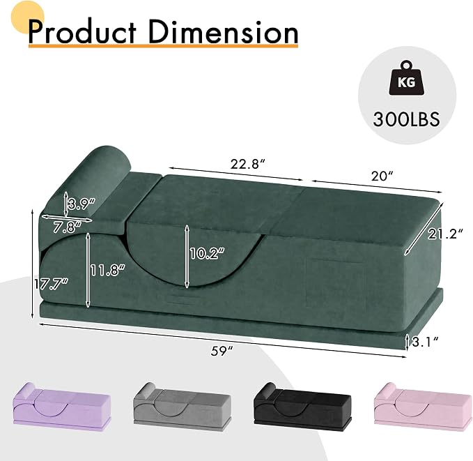 Convertible Yoga Chair for Adults, Ergonomic Foam Lounge - Image 2