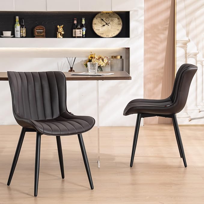 YOUNUOKE Dining Chairs Set of 2 Upholstered Mid Century Modern Kitchen Chair - Image 8