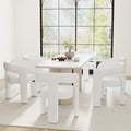RIVOVA Modern Barrel Dining Chairs Set of 6, PU Leather Upholstered Accent Side by RIVOVA