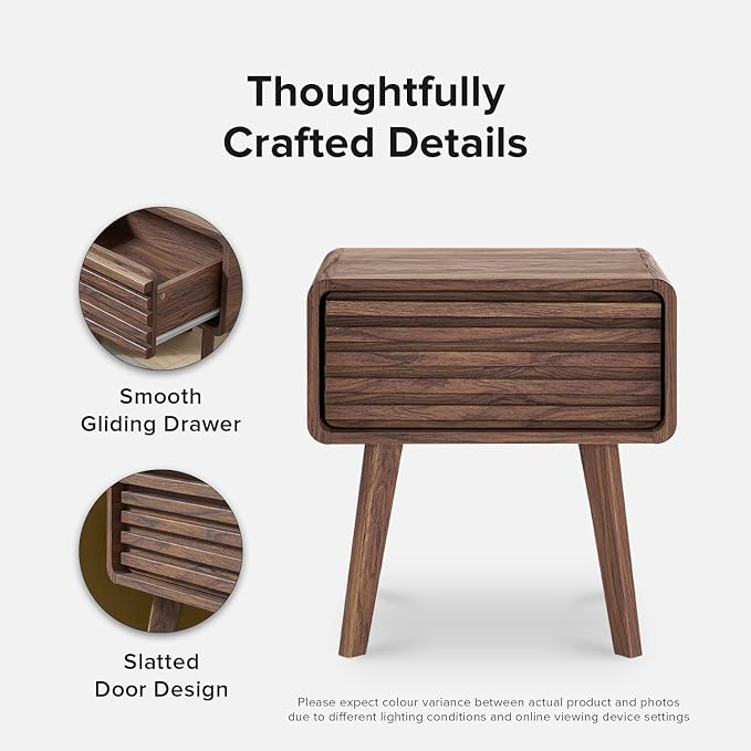 mopio Ensley Mid Century Modern Side Table, Small Accent Tables - Image 4