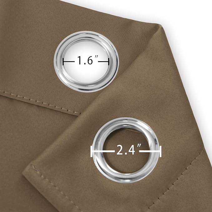 LEMOMO Brown Thermal Blackout Curtains/38 x 63 Inch/Set of 2 Panels Room - Image 5