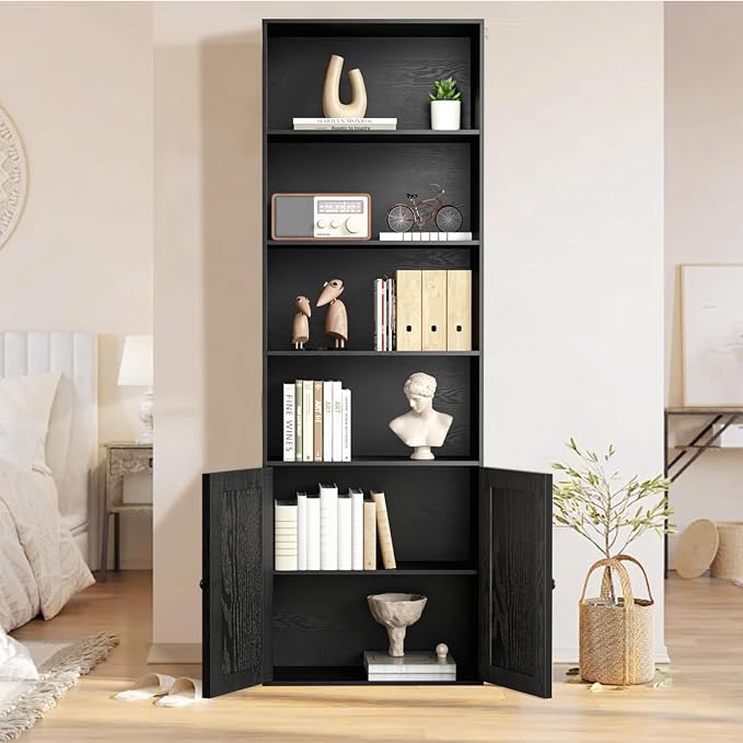 Bookshelf, 6-Tier Floor Bookcase - Image 4