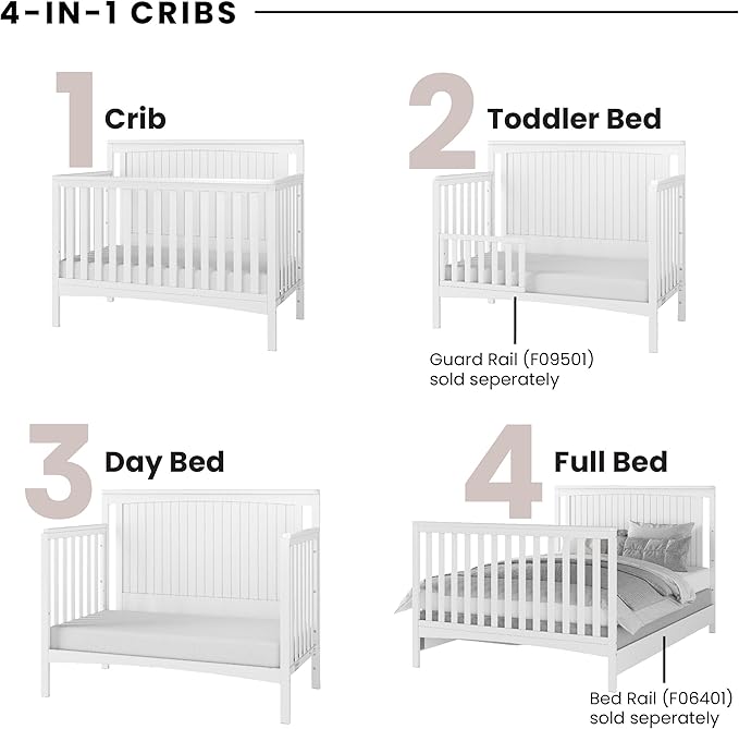 Child Craft Scout 4-in-1 Convertible Baby Crib Nursery Furniture Set - Image 3