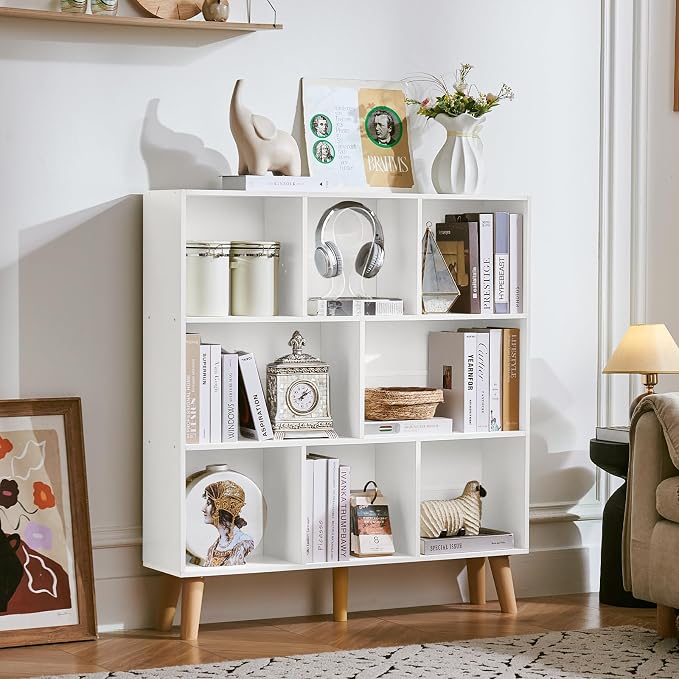 LEYAOYAO 8 Cube Bookshelf, 3 Tier Bookcase - Image 9