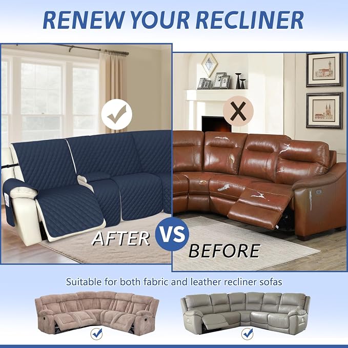 Arfntevss Recliner Sectional Couch Covers 1OO% Waterproof L Shape Sofa Cover - Image 5