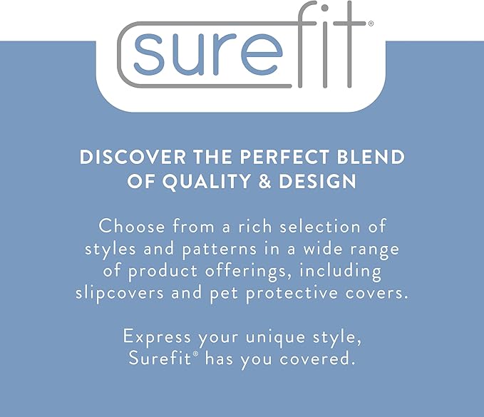 SureFit Home Décor Cotton Duck Solid T-Cushion Loveseat One Piece Slipcover - Image 4