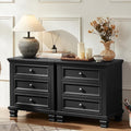 SAVOR LIFE Farmhouse Nightstand Set of 2, Rustic Couch End Table by SAVORLIFEFurniture