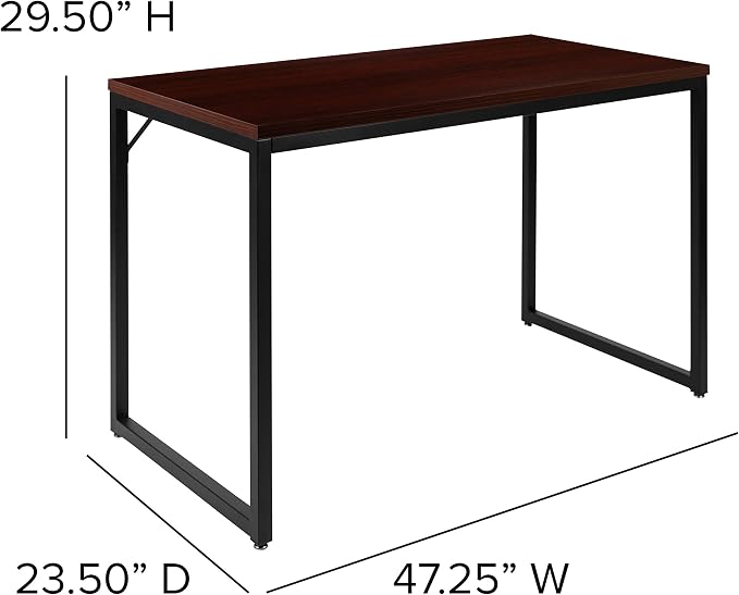 EMMA + OLIVER Industrial Modern Desk-47"L Commercial Grade Home Office - Image 2