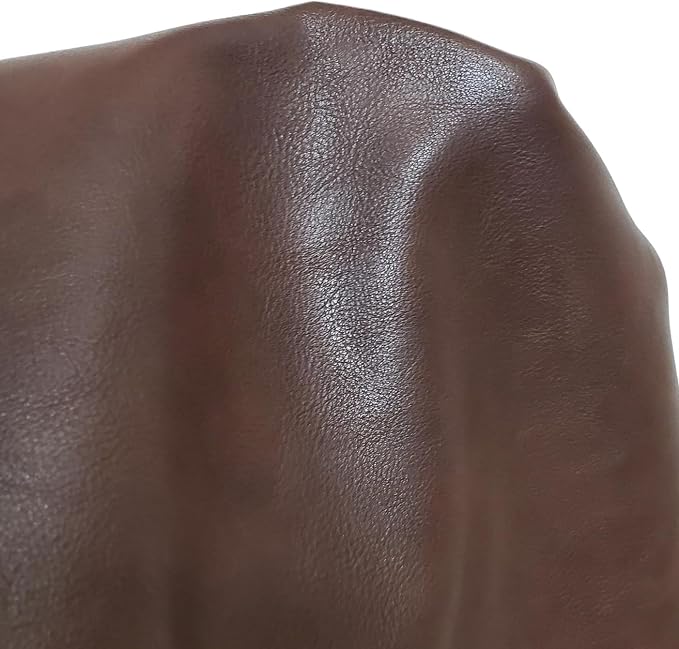 NAT Leathers | Brown Soft Faux Leather Fabric Sheet PU | 2 Yards Cut by The by NATLeathers