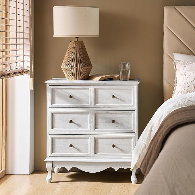 HULALA HOME 3-Drawer Nightstand by HULALAHOME