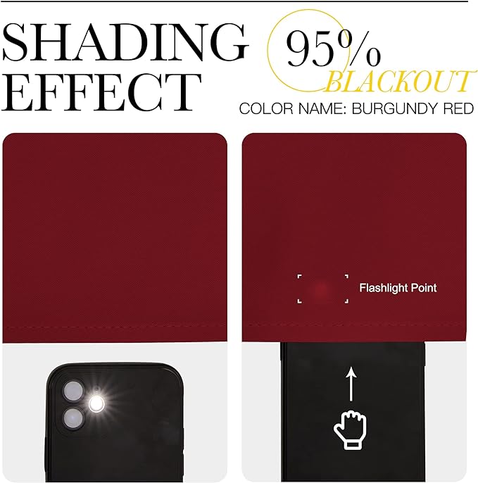 NICETOWN Christmas Burgundy Blackout Curtains Grommet - Image 5