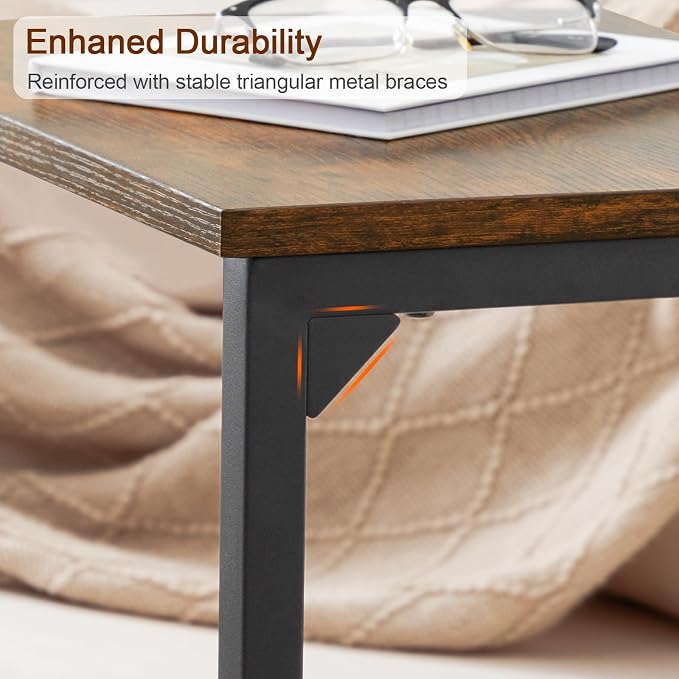 AMHANCIBLE C Shaped End Tables Set of 2, Couch Side Tables that Slide Under Sofa - Image 8