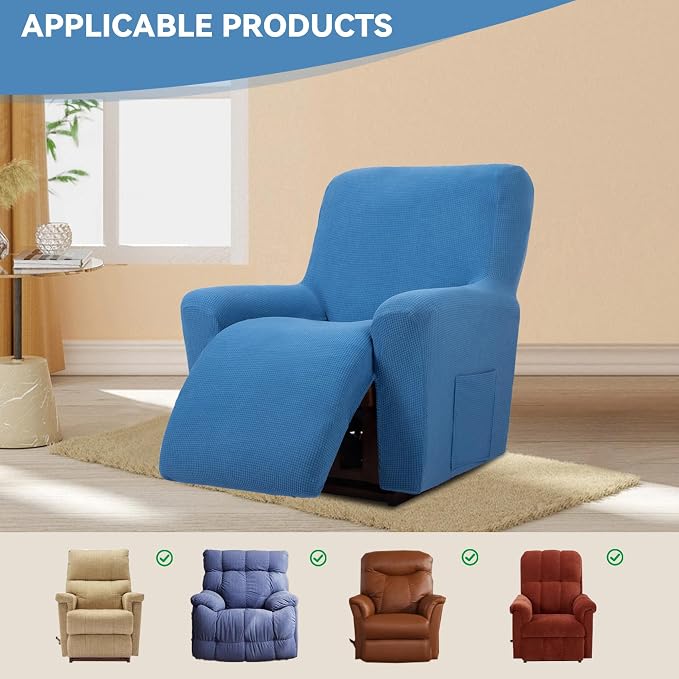 Cupuamon Recliner Chair Covers, Lazy Boy Recliner Covers Stretch Reclining - Image 5