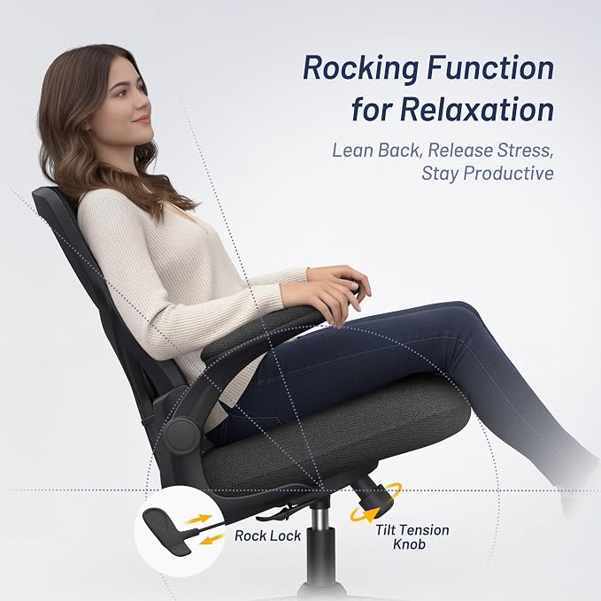 Office Desk Chair for Long Hours & Lower Back Pain Relief – 4“ Thick Molded - Image 6