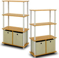 Furinno Go Green 4-Tier Multipurpose Storage Rack Shelving Unit by Furinno-FitsYourSpaceFitsYourBudget