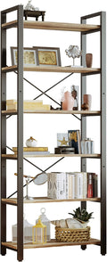 IRONCK Bookshelf 6-Tier Ladder Shelf 110 lbs or Shelf Display Shelf Vintage by IRONCK