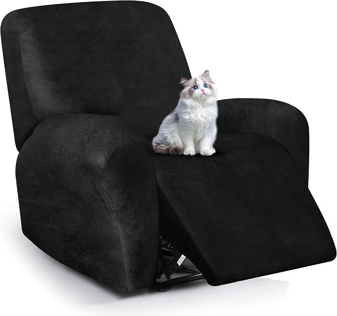 ANARACHON Leather Look Recliner Chair Covers, 4-Pieces Stretch Recliner Cover by ANARACHON