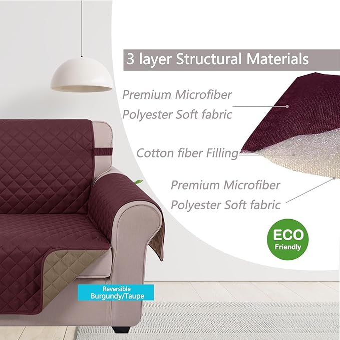 U-NICE HOME Reversible Sofa Cover Couch Cover - Image 4