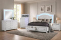 First of a Kind Shiney Contemporary 5 Piece King Bedroom Set High Gloss White by FirstofaKind