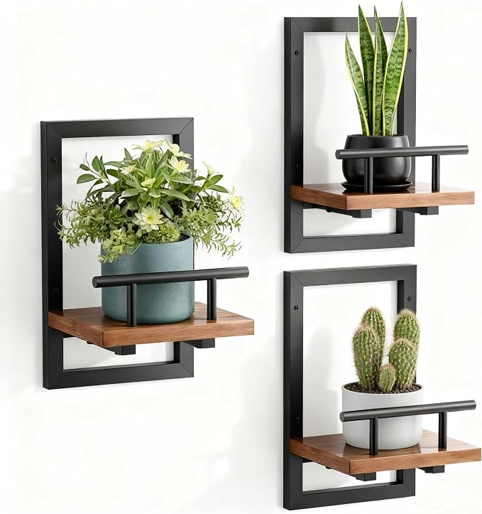 Sbosbo Floating Shelves for Wall, Plant Shelf Indoor, Wall Planters for Indoor by SBOSBO