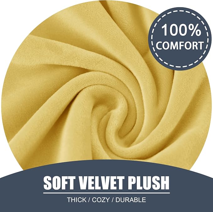 CONRUSER Stretch Cushion Cover, Soft Velvet Plush Cushion Slipcovers Loveseat - Image 3