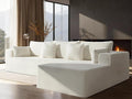 108" Cloud Sectional Couch, Comfort L Shaped Boneless Couch by VYUXWO